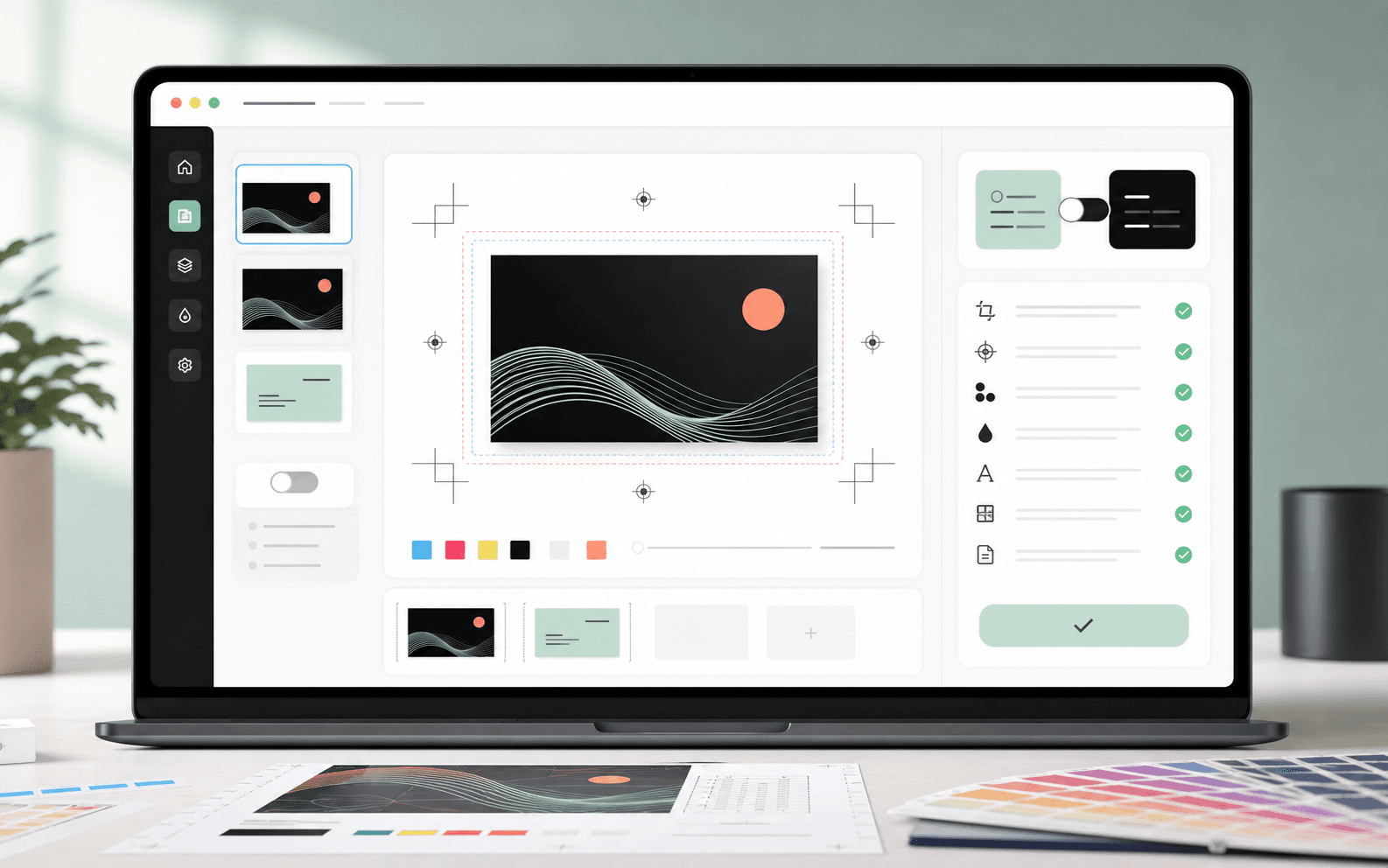 Trim Proof SaaS workspace showing brief intake, business card proof, PDF/X preflight, and billing controls.